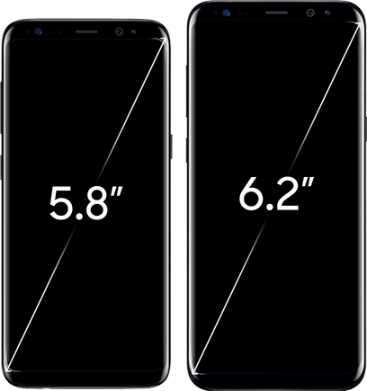 Samsung galaxy s8 en s8 plus - scherm formaten